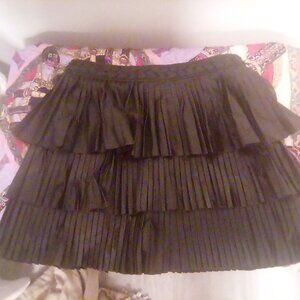 Intermix lambskin skirt